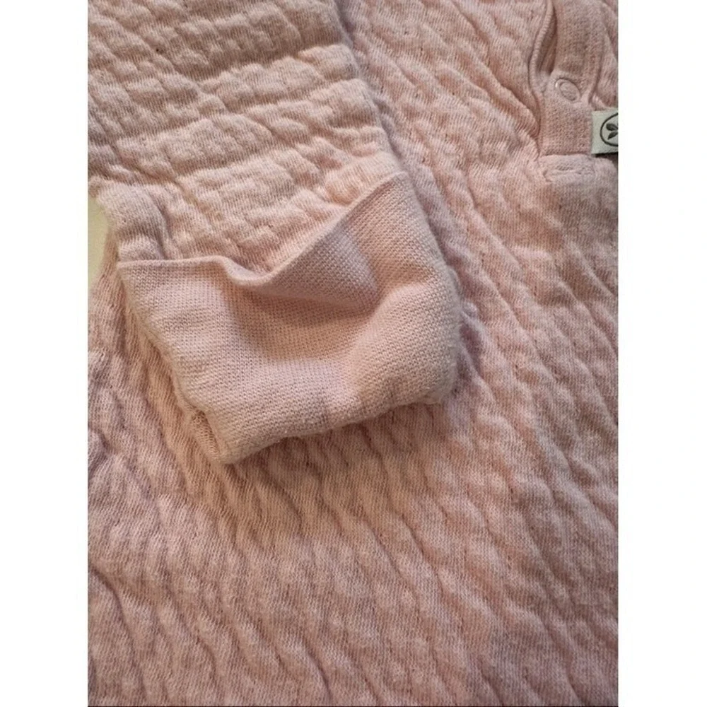 Honest Baby Organic Cotton Quilted Sleeper Pink‎ 3-6 Months Romper One Piece